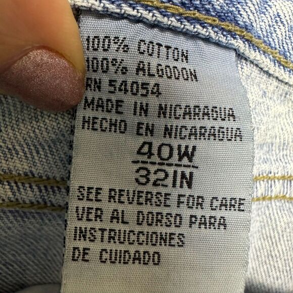 Bugle Boy Jeans 750 Mens 40W x 32 Blue Straight Leg 90s Y2K Vintage Denim - Picture 6 of 8